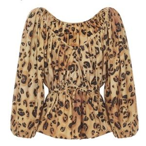 Mara Hoffman Maud Leopard Blouse